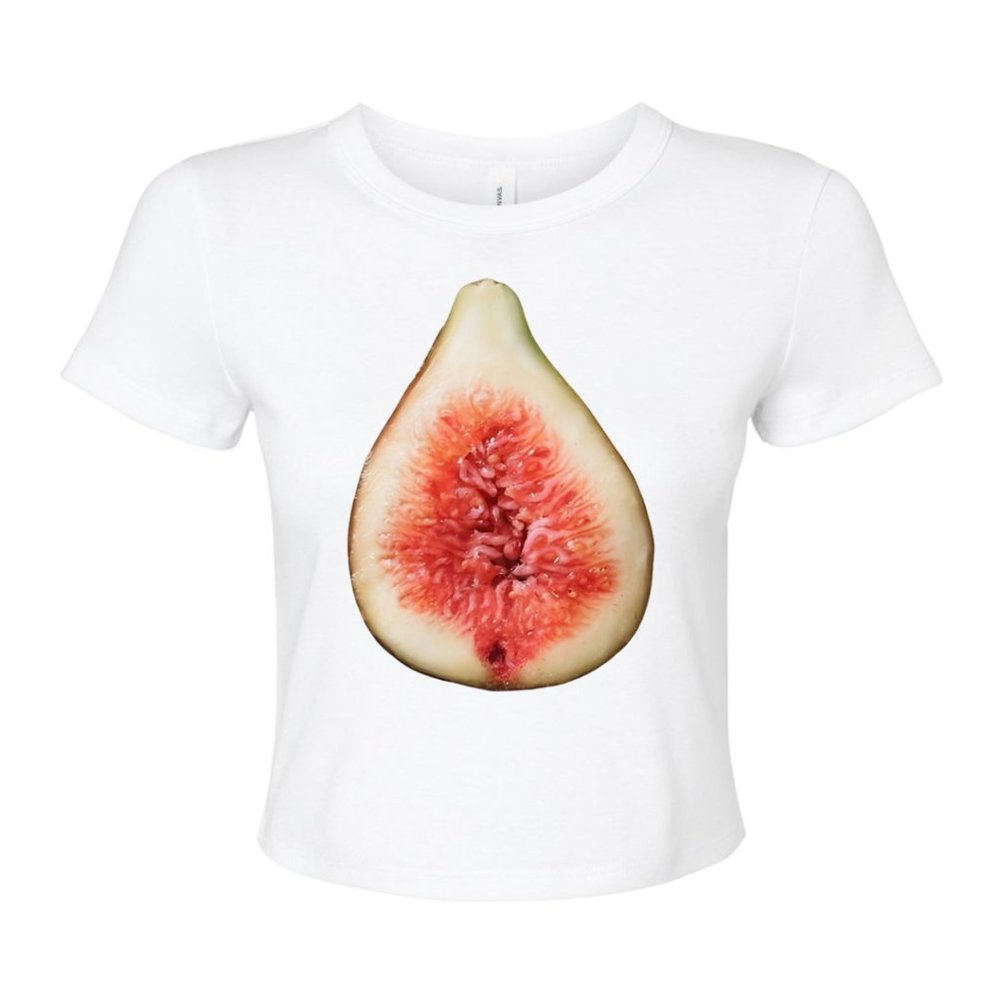 EN FLEURS JUMBO FRUIT BABY TEE — FIG